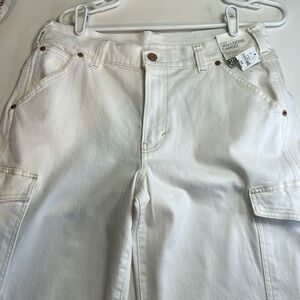 GAP 90’s  WHITE LOOSE CARGO MID RISE NWTS SIZE 29/8